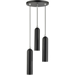 46753-68 3 Light Shiny Black Pendant-Lighting LumensPendant Lights