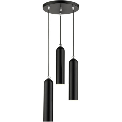 46753-68 3 Light Shiny Black Pendant-Lighting LumensPendant Lights