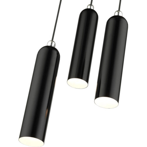 46753-68 3 Light Shiny Black Pendant-Lighting LumensPendant Lights