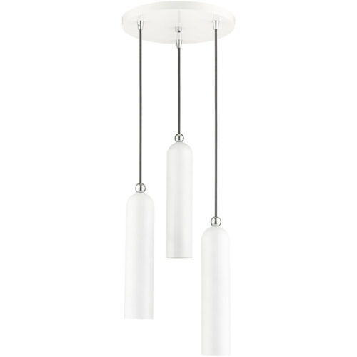 46753-69 3 Light Shiny White Pendant-Lighting LumensPendant Lights