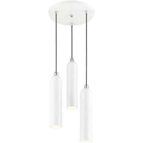 46753-69 3 Light Shiny White Pendant-Lighting LumensPendant Lights