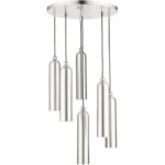 46756-91 6 Light Brushed Nickel Pendant-Lighting LumensPendant Lights