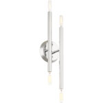 5.125 inch 4 Light Polished Chrome ADA Wall Sconce with Steel base material-Lighting LumensWall Sconces