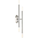 5.125 inch 4 Light Polished Chrome ADA Wall Sconce with Steel base material-Lighting LumensWall Sconces