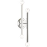 5.125 inch 4 Light Polished Chrome ADA Wall Sconce with Steel base material-Lighting LumensWall Sconces