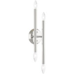 5.125 inch 4 Light Polished Chrome ADA Wall Sconce with Steel base material-Lighting LumensWall Sconces