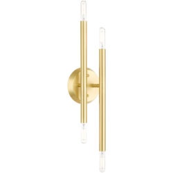 5.125 inch 4 Light Satin Brass ADA Wall Sconce with Steel base material-Lighting LumensWall Sconces