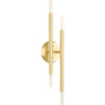 5.125 inch 4 Light Satin Brass ADA Wall Sconce with Steel base material-Lighting LumensWall Sconces