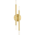 5.125 inch 4 Light Satin Brass ADA Wall Sconce with Steel base material-Lighting LumensWall Sconces