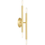 5.125 inch 4 Light Satin Brass ADA Wall Sconce with Steel base material-Lighting LumensWall Sconces