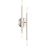 5.125 inch 4 Light Brushed Nickel ADA Wall Sconce with Steel base material-Lighting LumensWall Sconces