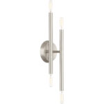 5.125 inch 4 Light Brushed Nickel ADA Wall Sconce with Steel base material-Lighting LumensWall Sconces