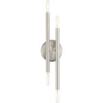 5.125 inch 4 Light Brushed Nickel ADA Wall Sconce with Steel base material-Lighting LumensWall Sconces