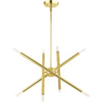 8 Light Polished Brass Chandelier with Steel base material-Lighting LumensChandeliers