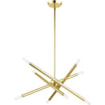 8 Light Polished Brass Chandelier with Steel base material-Lighting LumensChandeliers