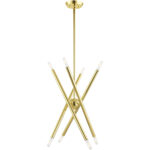 8 Light Polished Brass Chandelier with Steel base material-Lighting LumensChandeliers