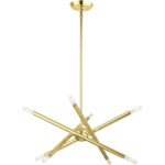 8 Light Polished Brass Chandelier with Steel base material-Lighting LumensChandeliers