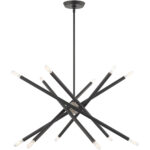 12 Light Scandinavian Gray Chandelier with Steel base material-Lighting LumensChandeliers