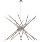 20 Light Brushed Nickel Chandelier with Steel base material-Lighting LumensChandeliers