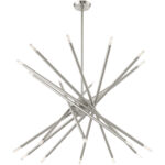 20 Light Brushed Nickel Chandelier with Steel base material-Lighting LumensChandeliers