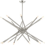 20 Light Brushed Nickel Chandelier with Steel base material-Lighting LumensChandeliers