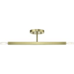 46842-01 2 Light Antique Brass Semi-Flush-Lighting LumensSemi Flush