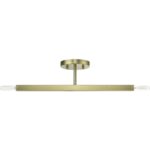 46842-01 2 Light Antique Brass Semi-Flush-Lighting LumensSemi Flush