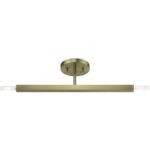 46842-01 2 Light Antique Brass Semi-Flush-Lighting LumensSemi Flush