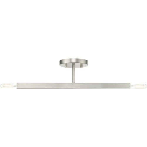 46842-91 2 Light Brushed Nickel Semi-Flush-Lighting LumensSemi Flush