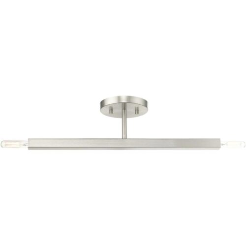 46842-91 2 Light Brushed Nickel Semi-Flush-Lighting LumensSemi Flush