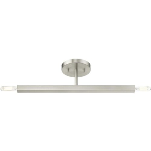 46842-91 2 Light Brushed Nickel Semi-Flush-Lighting LumensSemi Flush