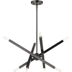 46844-46 8 Light Black Chrome Chandelier-Lighting LumensChandeliers