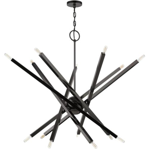 46847-46 14 Light Black Chrome Extra Large Chandelier-Lighting LumensChandeliers