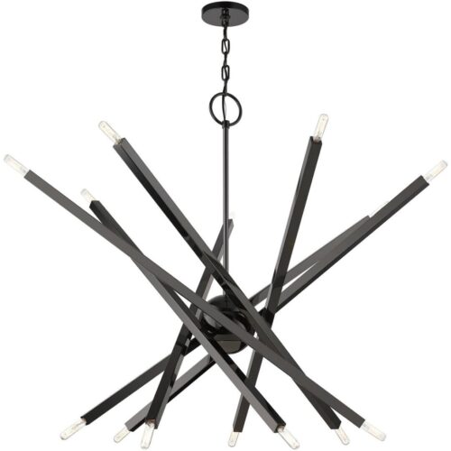 46847-46 14 Light Black Chrome Extra Large Chandelier-Lighting LumensChandeliers