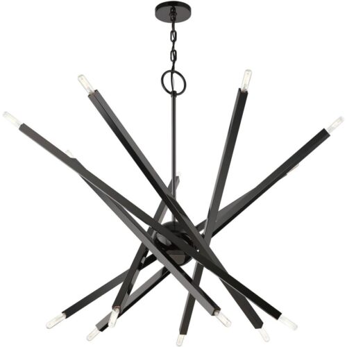 46847-46 14 Light Black Chrome Extra Large Chandelier-Lighting LumensChandeliers