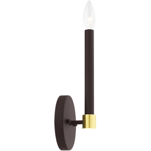 5.125 inch 1 Light Bronze Wall Sconce with Steel base material-Lighting LumensWall Sconces