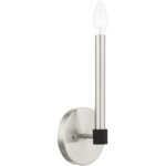 5.125 inch 1 Light Brushed Nickel Wall Sconce with Steel base material-Lighting LumensWall Sconces