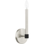 5.125 inch 1 Light Brushed Nickel Wall Sconce with Steel base material-Lighting LumensWall Sconces