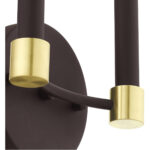 7 inch 2 Light Bronze Wall Sconce with Steel base material-Lighting LumensWall Sconces