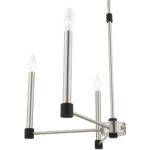 5 Light Brushed Nickel Chandelier with Steel base material-Lighting LumensChandeliers