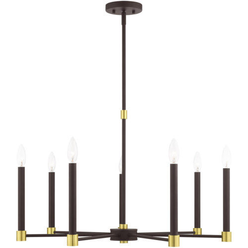 7 Light Bronze Chandelier with Steel base material-Lighting LumensChandeliers