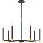 7 Light Bronze Chandelier with Steel base material-Lighting LumensChandeliers