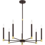 7 Light Bronze Chandelier with Steel base material-Lighting LumensChandeliers