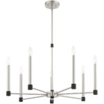 7 Light Brushed Nickel Chandelier with Steel base material-Lighting LumensChandeliers