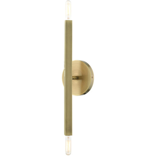 46981-01 2 Light Antique Brass ADA Sconce-Lighting LumensWall Sconces