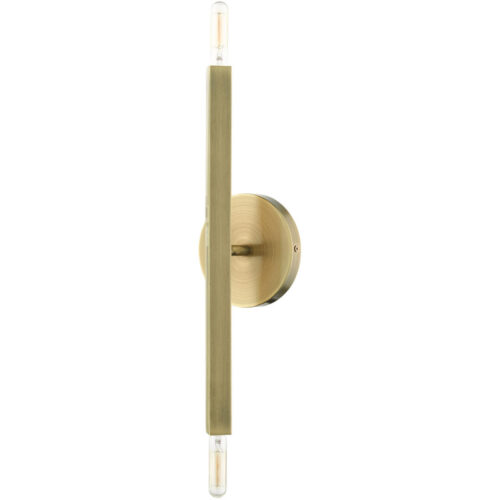 46981-01 2 Light Antique Brass ADA Sconce-Lighting LumensWall Sconces