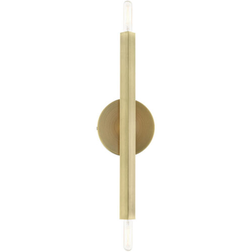 46981-01 2 Light Antique Brass ADA Sconce-Lighting LumensWall Sconces