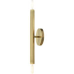 46981-01 2 Light Antique Brass ADA Sconce-Lighting LumensWall Sconces