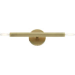 46981-01 2 Light Antique Brass ADA Sconce-Lighting LumensWall Sconces