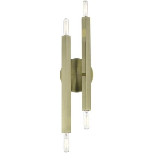 46982-01 4 Light Antique Brass ADA Sconce-Lighting LumensWall Sconces